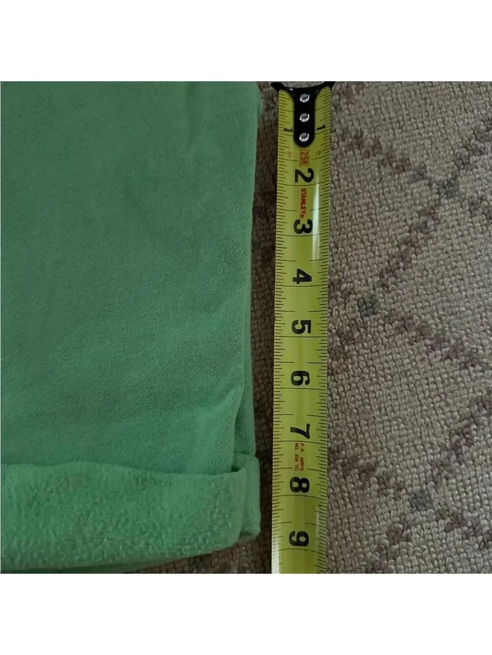 Abercrombie kids bright green sweat shorts with drawsreing waist XL